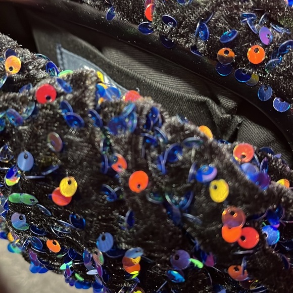 Anthropologie Frankie Sequin Mini Sequin Evening Bag with Chain Strap - Picture 6 of 6